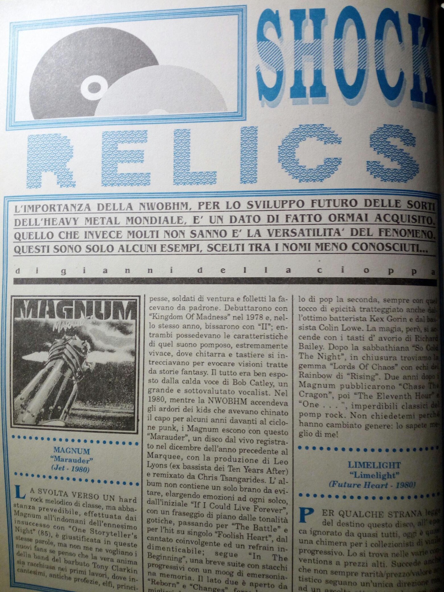 Shock Relics del 1991, di Gianni Della Cioppa. collezione privata
